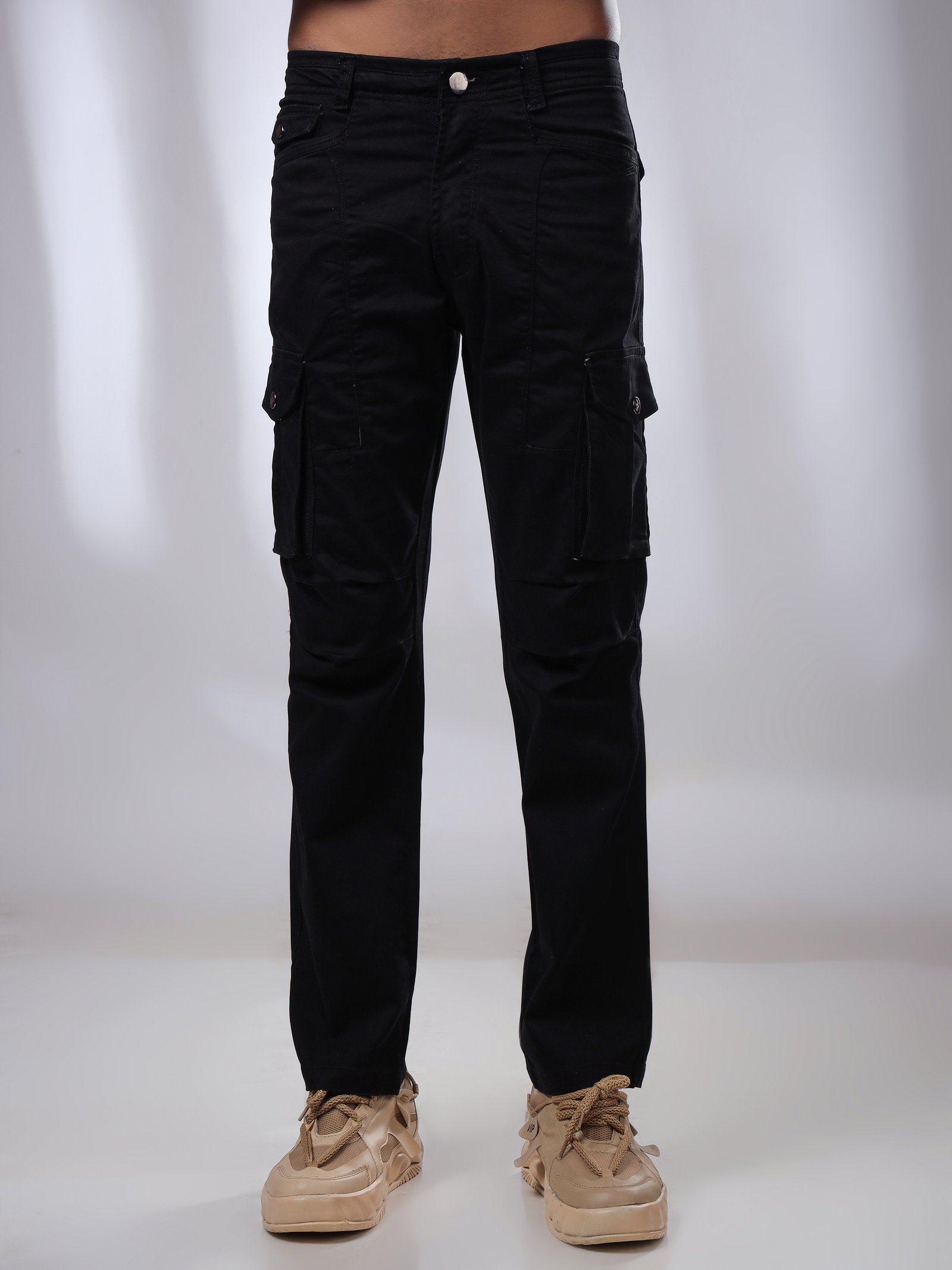 French Cliff black cargo pants