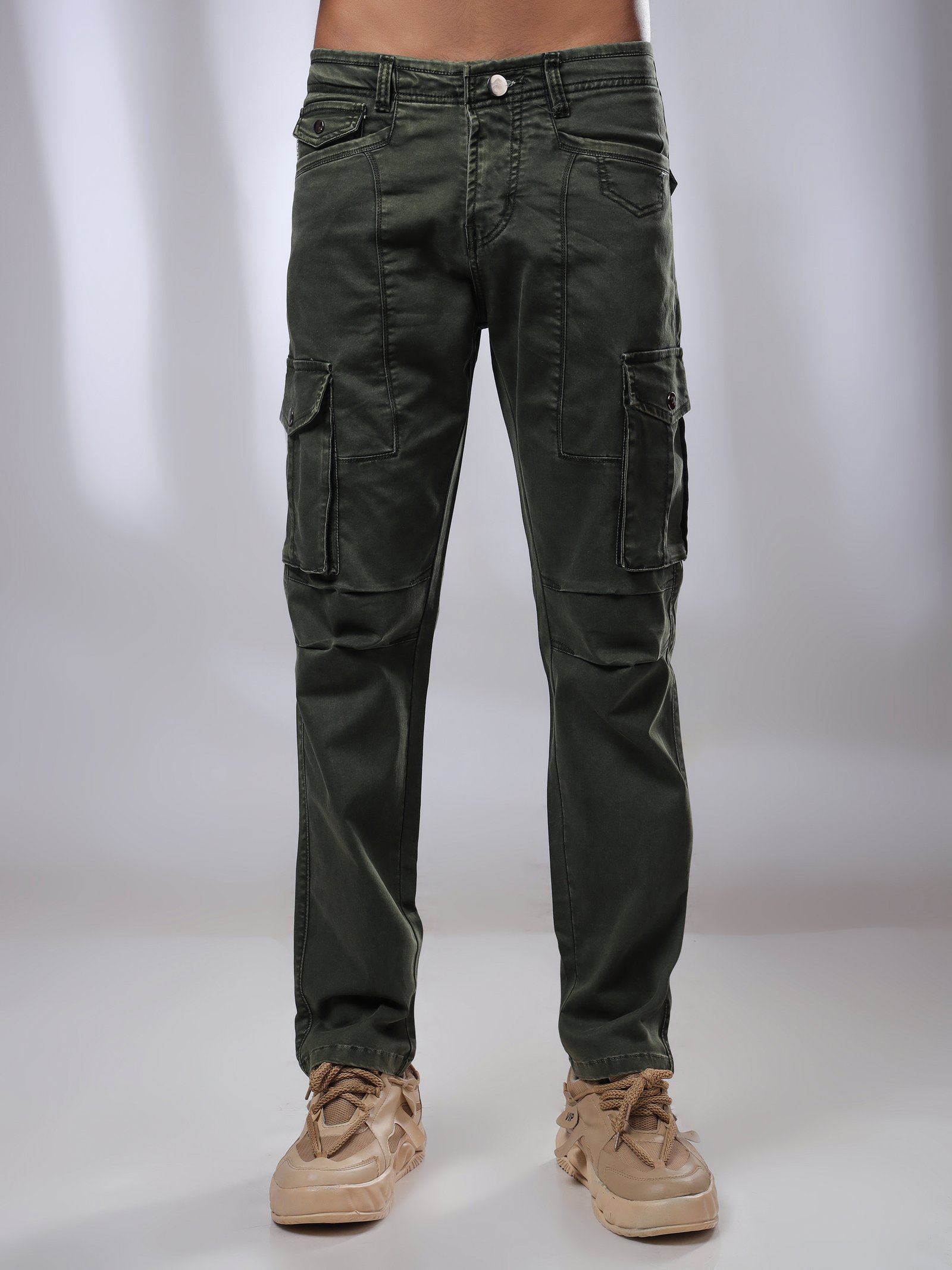 French Cliff dark green cargo pants